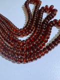 Hessonite Garnet 5-9mm Roundel Beads , necklace of 16" fine color and good quality beads, Origin Mozambique