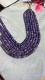 Charoite Roundel 10MM Beads  Length 16" • Charoite roundel Beads • 100% Natural Charoite Beads, origin Russia, Quality AAA