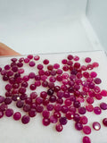 4MM Ruby round Faceted, Natural Ruby Pack of 5 Pc. genuine Ruby loose stone.