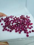 4MM Ruby round Faceted, Natural Ruby Pack of 5 Pc. genuine Ruby loose stone.