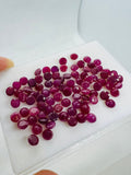 7MM Ruby round Faceted, Natural Ruby Pack of 2 Pc. genuine Ruby loose stone.