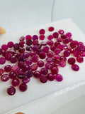 7MM Ruby round Faceted, Natural Ruby Pack of 2 Pc. genuine Ruby loose stone.