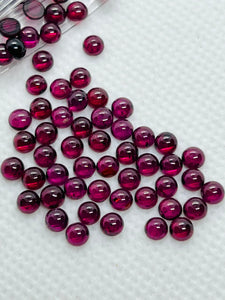 4MM Garnet Round Cabs, Pack of 10 Pc, Good quality Cabochons , natural red garnet , red garnet cabs