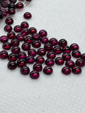 4MM Garnet Round Cabs, Pack of 10 Pc, Good quality Cabochons , natural red garnet , red garnet cabs