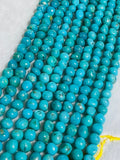 Turquoise nugget shape . Size 5-6 MM genuine Turquoise beads, Length 16" , tumble shape, 5x6 MM size .American Turquoise , small size tumble