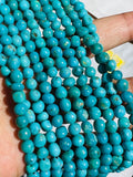 Turquoise nugget shape . Size 5-6 MM genuine Turquoise beads, Length 16" , tumble shape, 5x6 MM size .American Turquoise , small size tumble