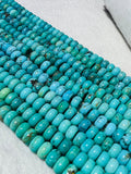 Turquoise  Roundel Beads 8 mm (blue +green ),genuine Turquoise beads, Length 16" Grade AAA,  Natural Gemstone