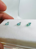 6MM Blue Moissanite faceted Round, pack of 1 pc with certificate.