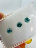 6MM Blue Moissanite faceted Round, pack of 1 pc with certificate.