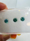 6MM Blue Moissanite faceted Round, pack of 1 pc with GRA certificate.