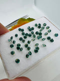 3MM Blue Moissanite faceted round , Pack of 5 PCs, Moissanite faceted stone - clarity VVS1