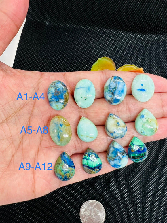 Australian Opal Cabochon- code A1-A12 Australian  opal cabs. Natural Australian Opal. Loose gemstone cabs.