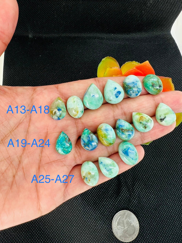 Australian Opal Cabochon- code A13-A27 Australian  opal cabs. Natural Australian Opal. Loose gemstone cabs.