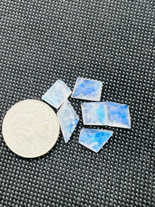 Moonstone Faceted Fancy shape, AAA Quality Moonstone Faceted -size 8X12 approx Pack of 6 Piece, loose cut stone.code#F6