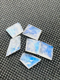 Moonstone Faceted Fancy shape, AAA Quality Moonstone Faceted -size 8X12 approx Pack of 6 Piece, loose cut stone.code#F6