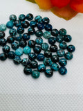 6MM Chrysocolla Round cabochon , (pack of 5 Pc)natural chrysocolla cabs. gemstone cabs. AAA quality cabs.
