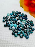 6MM Chrysocolla Round cabochon , (pack of 5 Pc)natural chrysocolla cabs. gemstone cabs. AAA quality cabs.