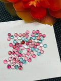 Tourmaline cabs 3MM Multi Color Cabochon ,Tourmaline gemstone loose cabs , Tourmaline cabs , Pack of 8Pcs, AAA Quality