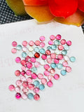 Tourmaline cabs 3MM Multi Color Cabochon ,Tourmaline gemstone loose cabs , Tourmaline cabs , Pack of 8Pcs, AAA Quality
