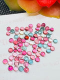 Tourmaline cabs 3MM Multi Color Cabochon ,Tourmaline gemstone loose cabs , Tourmaline cabs , Pack of 8Pcs, AAA Quality