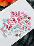 Tourmaline cabs 4MM Multi Color Cabochon ,Tourmaline gemstone loose cabs , Tourmaline cabs , Pack of 4 Pcs, AAA Quality