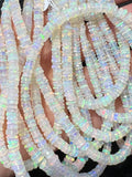 Ethiopian Opal Faceted HeishiBeads 3.5-7 mm size, 16 Inch Strand, Superb Quality, Approx 70 carat strand .Origin Ethiopia, Video available.