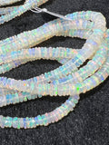 Ethiopian Opal Faceted HeishiBeads 3,5-5mm size, 16 Inch Strand, Superb Quality, Approx 52 carat strand .Origin Ethiopia, Video available.