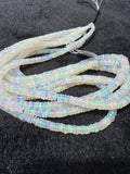 Ethiopian Opal Faceted HeishiBeads 3,5-5mm size, 16 Inch Strand, Superb Quality, Approx 52 carat strand .Origin Ethiopia, Video available.