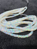 Ethiopian Opal Faceted HeishiBeads 3.5-7 mm size, 16 Inch Strand, Superb Quality, Approx 70 carat strand .Origin Ethiopia, Video available.