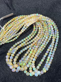 Ethiopian Opal faceted Round 4-7M Beads,16 Inches Strand,Superb Quality,Natural Ethiopian Opal faceted,Precious gemstone, graduated strand