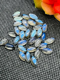 Labradorite Marquise 4x8MM,Natural Blue Fire Cabs , Gemstone cabs, pack of 8 pc,