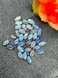 Labradorite Marquise 5X10MM,Natural Blue Fire Cabs , Gemstone cabs, pack of 8 pc,