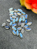 Labradorite Marquise 4X8MM,Natural Blue Fire Cabs , Gemstone cabs, pack of 8 pc,