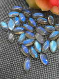 Labradorite Marquise 4X8MM,Natural Blue Fire Cabs , Gemstone cabs, pack of 10 pc,
