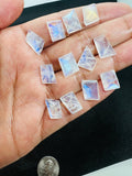 Moonstone Faceted Fancy shape, AAA Quality Moonstone Faceted, code F2-F13-size 8X12 approx,loose cut stone