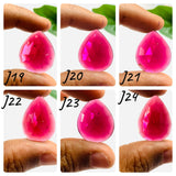 Garnet Rose Cut Stone - Code J19- J24 - Garnet Faceted Polki - Garnet Earring Stones AAA Quality- Best for Jewelry making- One Side Cutting
