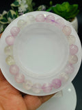Kunzite Bracelet - 9 mm Size - Code #K8-  7.5 Inch Length - 5A Quality - Beautiful Purple Color - Natural Kunzite Round Beaded Bracelet