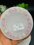 Kunzite Bracelet - 9 mm Size - Code #K10 -  7.5 Inch Length - 5A Quality - Beautiful Purple Color - Natural Kunzite Round Beaded Bracelet