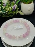 Kunzite Bracelet - 9 mm Size - Code #K10 -  7.5 Inch Length - 5A Quality - Beautiful Purple Color - Natural Kunzite Round Beaded Bracelet