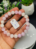Kunzite Bracelet - 9 mm Size - Code #K10 - 7.5 Inch Length - 5A Quality - Beautiful Purple Color - Natural Kunzite Round Beaded Bracelet