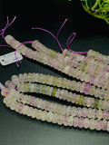 Kunzite Roundel Beads - 9/10 mm Size - Length 40cm - 5A Grade - Natural Kunzite Rondelle Beads - Purple Color origin brazil