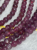 Ruby Round Beads 5mm size • Natural Gemstone Beads • 16 Inch length • Natural Ruby Beads, origin Mozambique.