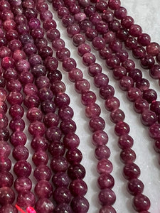 Pink Tourmaline 5MM Smooth Round beads. Fine quality beads , Length 15 Inch, origin Tanzania, Genuine Pink tourmaline beads.