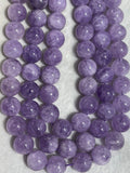 Lavender Amethyst 14MM  Round Beads, -light Purple Color Beads- Good Quality Length 15.5 Inch, Origin Brazil.