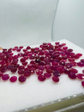 4MM Ruby round Faceted, Natural Ruby Pack of 5 Pc. genuine Ruby loose stone.