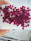 4MM Ruby round Faceted, Natural Ruby Pack of 5 Pc. genuine Ruby loose stone.