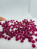 4MM Ruby round Faceted, Natural Ruby Pack of 5 Pc. genuine Ruby loose stone.