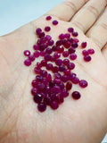 4MM Ruby round Faceted, Natural Ruby Pack of 5 Pc. genuine Ruby loose stone.