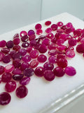 7MM Ruby round Faceted, Natural Ruby Pack of 2 Pc. genuine Ruby loose stone.