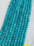 Turquoise nugget shape . Size 5-6 MM genuine Turquoise beads, Length 16" , tumble shape, 5x6 MM size .American Turquoise , small size tumble